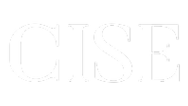 The image displays the word "CISE" in large, bold, white uppercase letters on a light gray background.