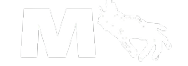 A large capital letter "M" next to an outline of a hand positioned to the right.